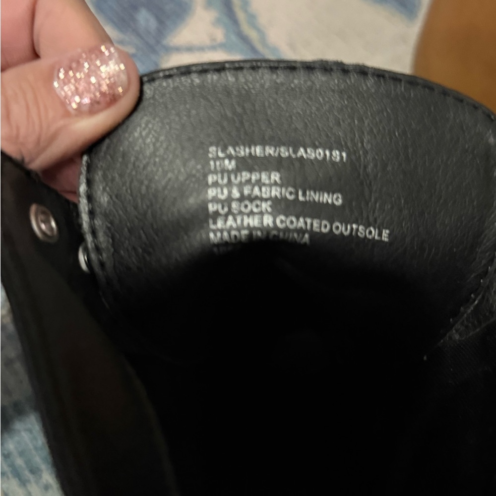 Steve Madden Black Leather Moto Boots - Picture 5 of 5